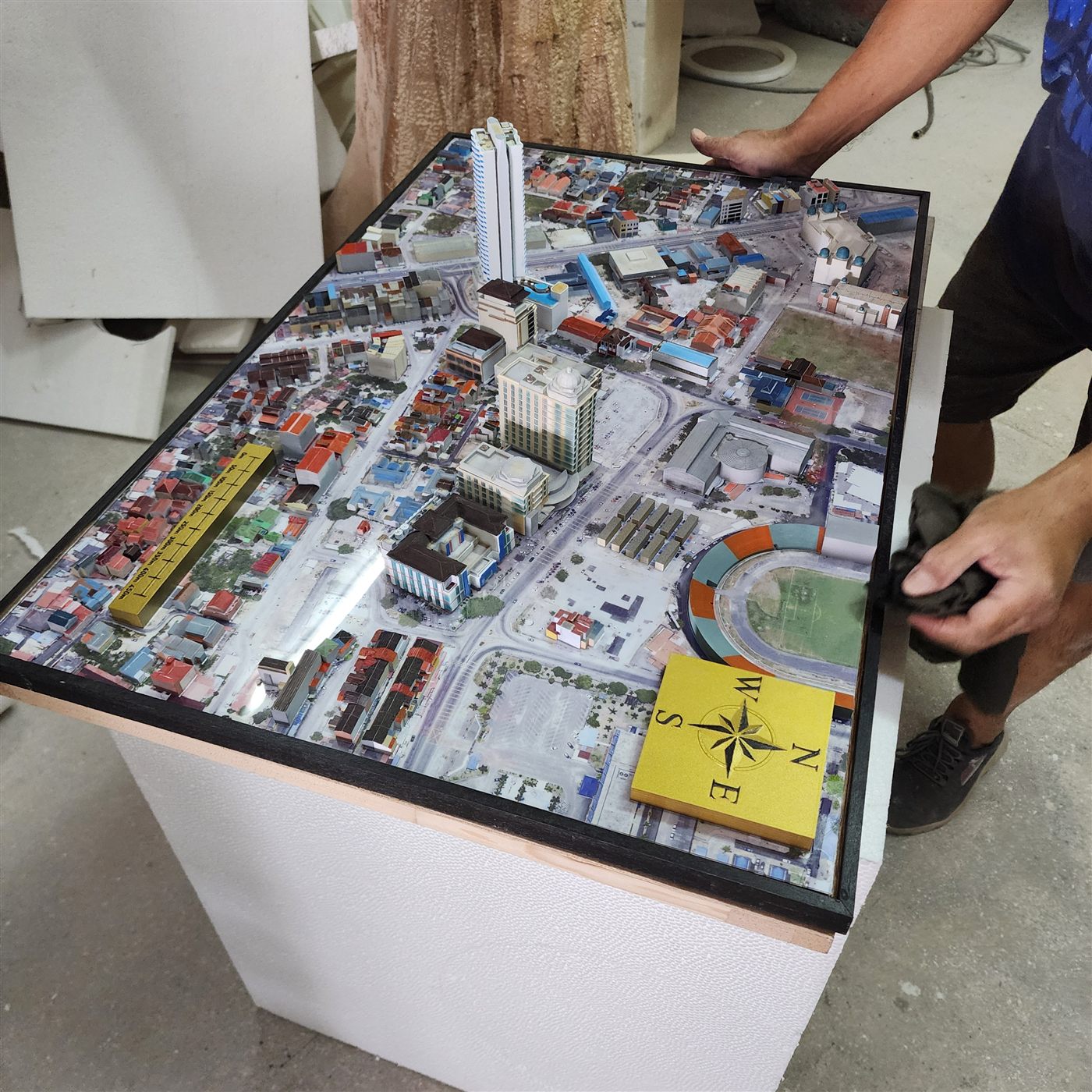 Full-colour urban masterplan — architectural scale model by 3D Forger Malaysia