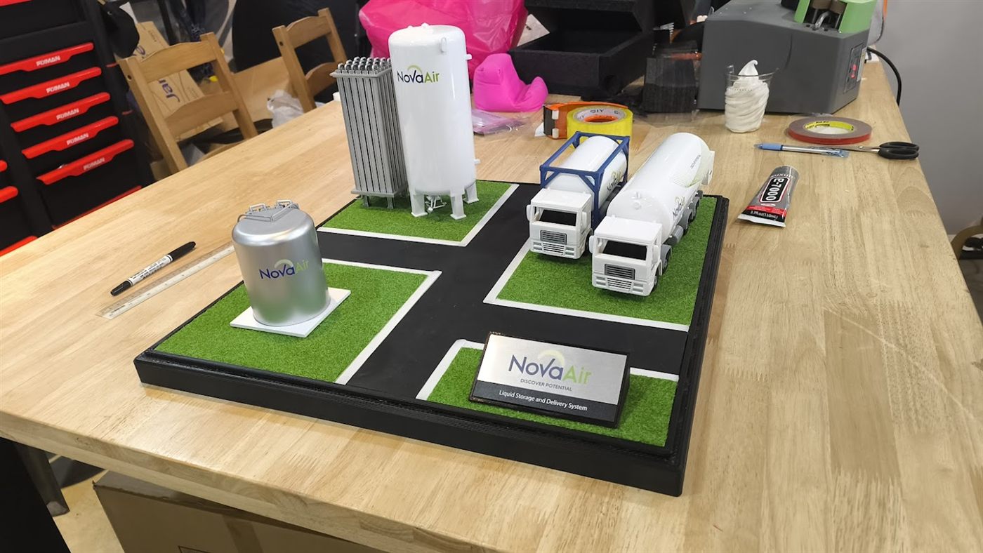Corporate facility diorama — architectural scale model by 3D Forger Malaysia
