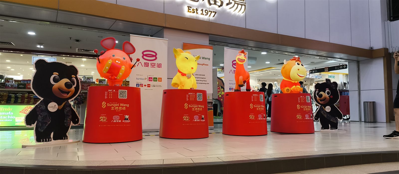 Zodiac mascot lineup — event prop fabricated by 3D Forger Malaysia
