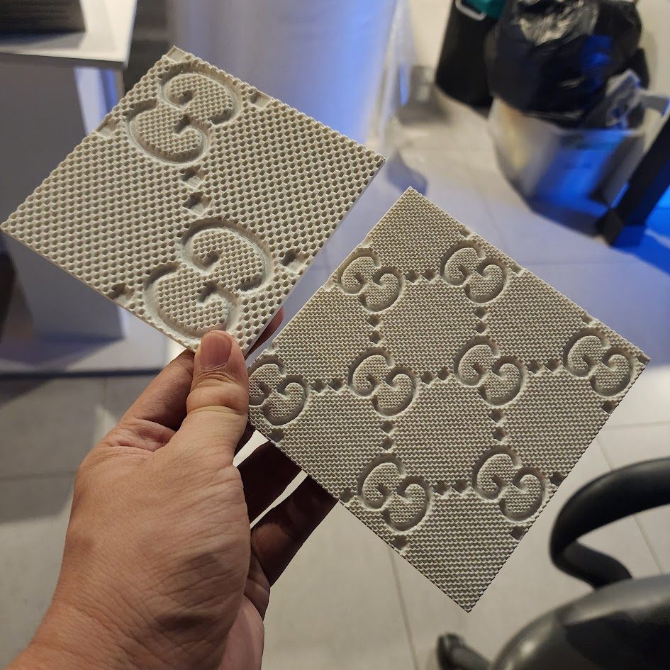 Gucci — GG-pattern surface panels prop fabricated by 3D Forger