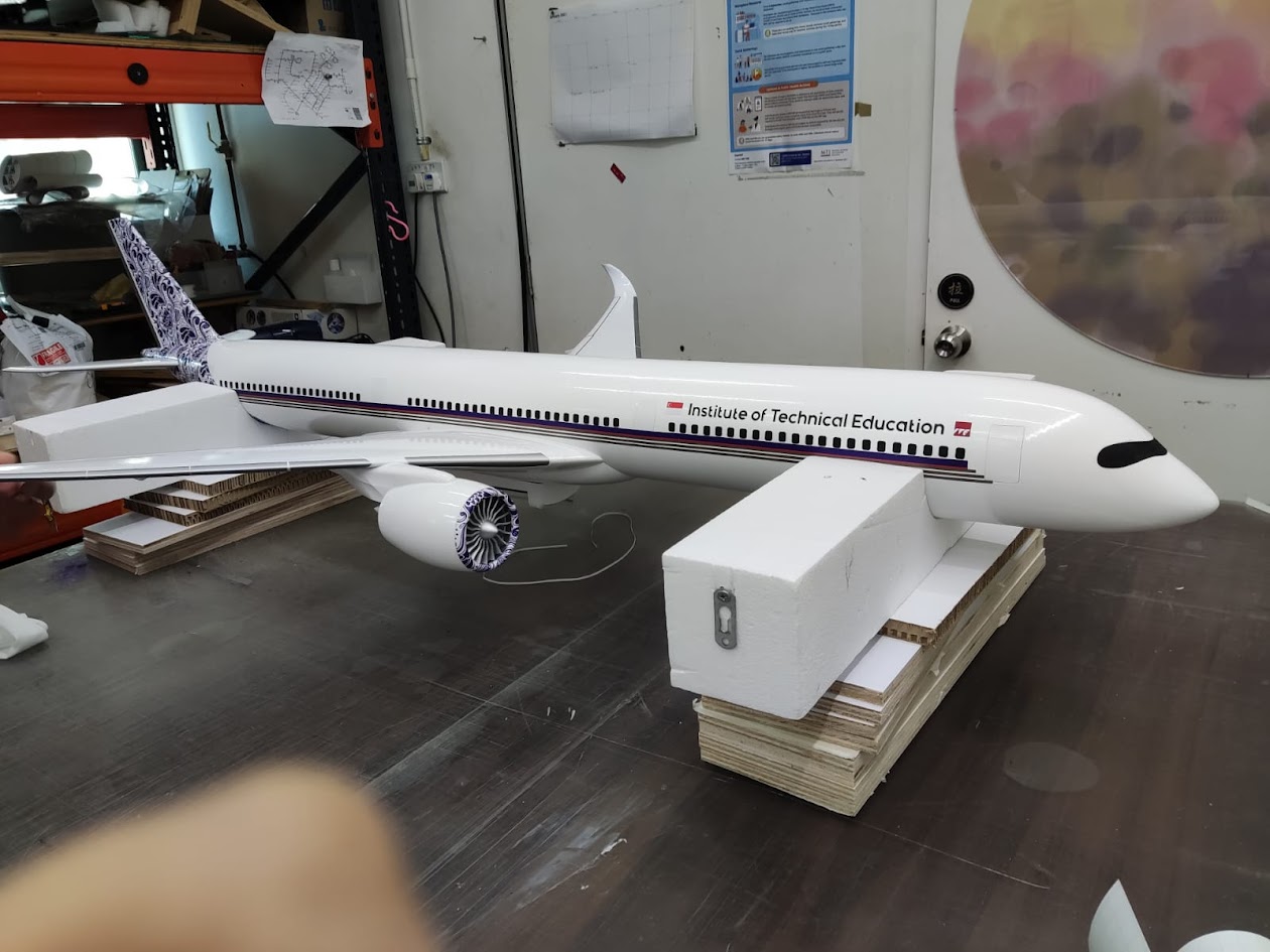 A350 airliner model — replica model fabricated by 3D Forger Malaysia